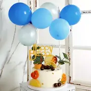BLUE SILVER Mini Balloons Garland CAKE TOPPER Set Wedding Events Decorations