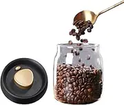 Coffee Storage Container Vacuum Seal for Jars, Glass Kitchen Storage Jars, Coffee Canisters with Airtight Lid Seal, Food Storage Containers - Perfect for Coffee Beans, Tea, Sugar (900ml)