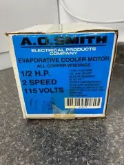 A. O Smith Evaporative Cooler Motor 1/2H.P. 2 Speed 115V 1725/1140RPM