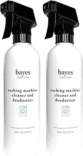 Bayes Washing Machine Cleaner & Deodorizer - Cleans and Eliminates Mold and Mildew Odors for Fresh Smelling Laundry - 24 ounces, 2 Pack