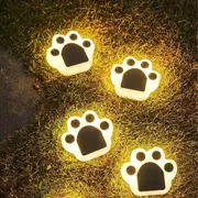 Solar Garden Lights Outdoor 4 Pack, Decoration Cuddly Bear Claw Pathway Yard Walls Lights