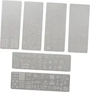 Healeved Nail Art Plates Xmas DIY Template Christmas Nail Stampers Creative Stencil for Press