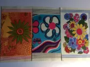 Vintage Floral Text Book Covers -3-Heavy Paper-Plastic Coating on the Design