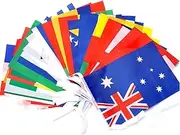 Party Decorations 50/100/200 Countries Flag 1 String Hanging Flag Banner International World Flags Bunting Banner Rainbow Flag for Party Decor (Color : 32 Countries)