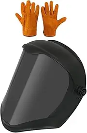Stgfyxgs Face Protection Mask, Face Shield, Multi-Purpose, Professional, Comfortable, Work Supplies for Work, Gardening, Trimming with Gloves, Gray
