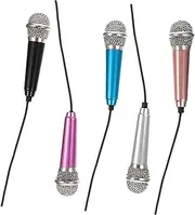 Totority 5Pcs Portable Mini Microphone for Smartphones Tablets Laptops Lightweight Mini Recording Mic with Sound Capture for Karaoke Interviews and Online