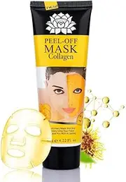 AICHUN BEAUTY 24k Gold Collagen Peel-off Facial Mask Whitening Anti-Wrinkle Face Masks Skin Care Face Lifting Firming Moisturize 4.22 Fl.oz (2 Bottle)