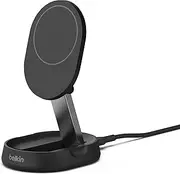 Belkin BoostCharge Pro 15W Convertible Magnetic Charging Stand, MagSafe-Compatible Fast Qi2 Charger for Apple iPhone 16/15/14/13 Series, Apple AirPods Pro, & More - Black
