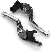 MAODOXIANG Handlebar Kits Motorcycle Accessories CNC Alum-inums Folding Extendable Adjustable Brake Clutch Levers Compatible with KT-MS RC200 RC 200 2014-2016 T-itanium (Color : Silver)