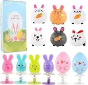 Small Pull Back Toy Cars Set,12 PCS Mini Racing Vehicles for Holiday Birthday Party Favors,Goodie bag Stuffers,Classroom Prizes,Bulk Toys for Kids (Easter Bunny Rabbit Egg Basket Stuffers,Pop Up Toys)