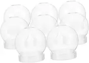 8pcs Transparent Bottle Dome Globe with Lid Christmas Snow Globes Christmas Tree Musical Instant Making Snow Tubes Snow Globe Jars Snow Flakes Water Globes Garland The Pet