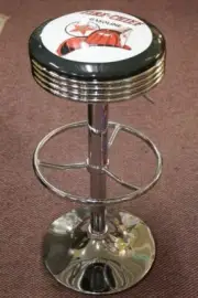 TEXACO FIRE CHIEF PREMIUM BAR STOOL ADJUSTABLE HEIGHT CALTEX BP AMOCO AMPOL
