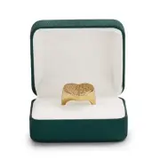Emeralds Ring Box PU Leather Ring Boxes Ring Box For Proposal Engagement Ring...