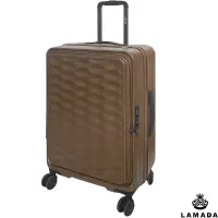 在飛比找博客來優惠-[Lamada 藍盾] 24吋前開式炫麗格紋系列行李箱/旅行