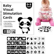 Visual Stimulation Learning Activity Cards, newbornss Visual Stimulation Card- Early Learning Baby Cognitive Development Toys,Visual Stimulation Learning Activity Cards for Baby 0-3 Months