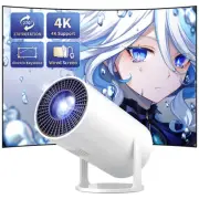 HY300 Mini Projector 270° Rotation, Portable Projector 4K Support, FHD 1080P ...