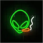 Sign Lamp Alien Smoking Neon Sign LED Light Dimmable USB Powered for Bedroom Home Game Room Man Cave Bar Club Party Wall Decor 23cmx24.5cm