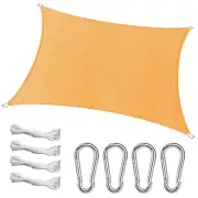 New Rectangle Shade Sail - 98% UV Block Canopy with Hooks for Outdoor Use