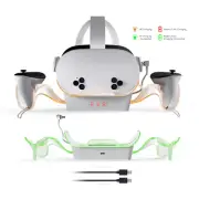 VR Headset Charging Dock for Meta Quest 3S with 2pcs battery pack Charger Stand