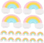 SOPOTUTU 50pcs Cute Rainbow Erasers Bulk Mini Fun Pencil Erasers for School Supplies Adorable Classroom Rewards Soft Material for Smooth Erasing for Students