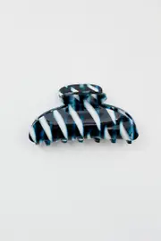 Blue Stripe Claw Clip