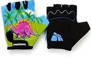 [Meteor] Unisex Children's Cycling Gloves Bike Gel BMX Gloves Dinosaur Size Jr M Palm Width 7-7.5 cm