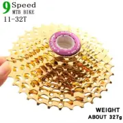 Gold Ultra-light MTB Bike Flywheel Cassette 9s 27s 9Speed 11- 32T Card Freewheel