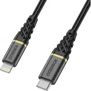 OtterBox 1m USB-C To Lightning Fast Charge Cable (Glamour Black)