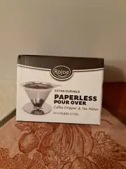 Rojoe Paperless Pour Over Reusable Coffee/Tea Filter Dripper 1 to 4 cups P