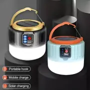 USB Waterprof Solar Portable LEDFlashlight Rechargeable Camping TentLamp Lantern