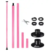 Portable Dance Pole Kit Club Party Dancing Gym Fitness Exercise Sport Pink
