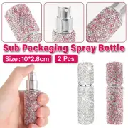 2pcs Refillable Travel Perfume Spray Bottle Portable Dispenser Sample Pack Tool