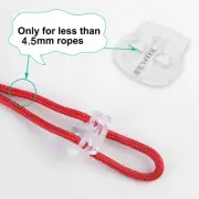 25 Pcs Plastic Cord Locks Double Hole Stopper Spring Toggle Fastener, Clear