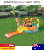 Inflatble Pool With Slide | Water Fun Children Hoop | Ball Sprinkler + Bowling