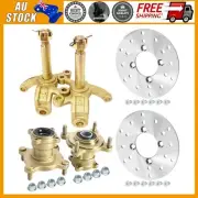 4 Studs Front Wheel Hubs Disc Rotors Steering Spindle For ATV Quad Go Kart Buggy