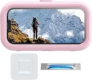 Shower Phone Holder Waterproof - Bathroom Wall Phone Mount | Adhesive 360 Degree Adjustable Anti Slip Anti Fog Stand for Bathtub Pool Bath Home 7inch Cellphones Women Men