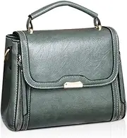 [NICOLE & DORIS] Small Crossbody Bag for Women, Vintage Fashion Handbags & Shoulder bags, PU leather Handbag Multifunction Top Handle Bags with Credit Card Zipper bag
