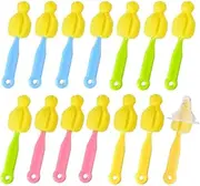 FAFAHOUSE 14 Pack Bottle Nipple Cleaner Sponge Brush for Standard Nipples Scrubber