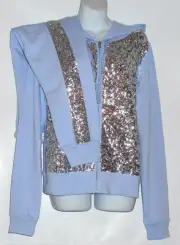 Victoria's Secret Pink Limited Edition Bling Sequin Hoodie & Collegiate Pant M