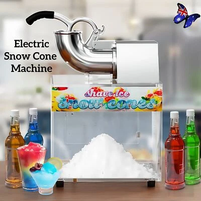 Commercial 200W Snow Cone Machine 2 Styles Ice Crusher for Party Business Use AU