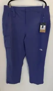 The North Face Womens Bridgeway Ankle Pants Cave Blue Zip Pockets Size 18 NWT