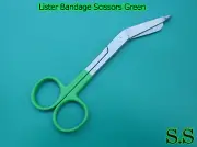 6 Lister Bandage Nurse Scissors 5.5" - Color Handles(Green)