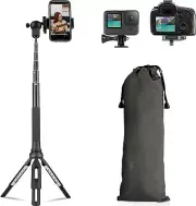 55" Professional Cell Phone Holder + Camera Tripod Stand Remote Selfie Stick US