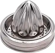 Stainless Steel Juicer Lid for Mason Jars | Metal Citrus Lemon Juice Squeezer Manual Juicer Mason Jar Top for Wide Mouth Jars | Citrus Lemon Orange Reamer Manual Hand Juicer Jar Lid - Wide Mouth