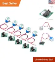 Bulk 5-Pack 5V Stepper Motors & ULN2003 Driver Board for Seamless Integration