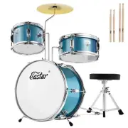 Kids Drum Set Eastar 3-Piece for Beginners, 14 inch Drum Kit with Adjustable ...