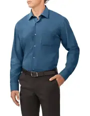 [Van Heusen] Classic Shirt Plain in Poplin Blue