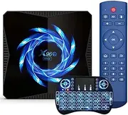 Android TV Box 10.0, H616 4GB RAM 64GB ROM BT 4.0 3D 6K HDR Dual Band WiFi 2.4G/5.0G Home Video Smart TV Box with Mini Backlit Keyboard Android Box Set Top TV Box,4gb+32gb