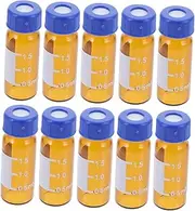 JECOMPRIS 100pcs Glass Vials Sample Bottles Lid Mini Dropper Bottles Glassware Experiment