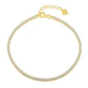 ANYCO Bracelet Adjustable Chunky 18K Gold Plated Bracelet Charms Cuban Chain Tennis Bangles Bracelets Women